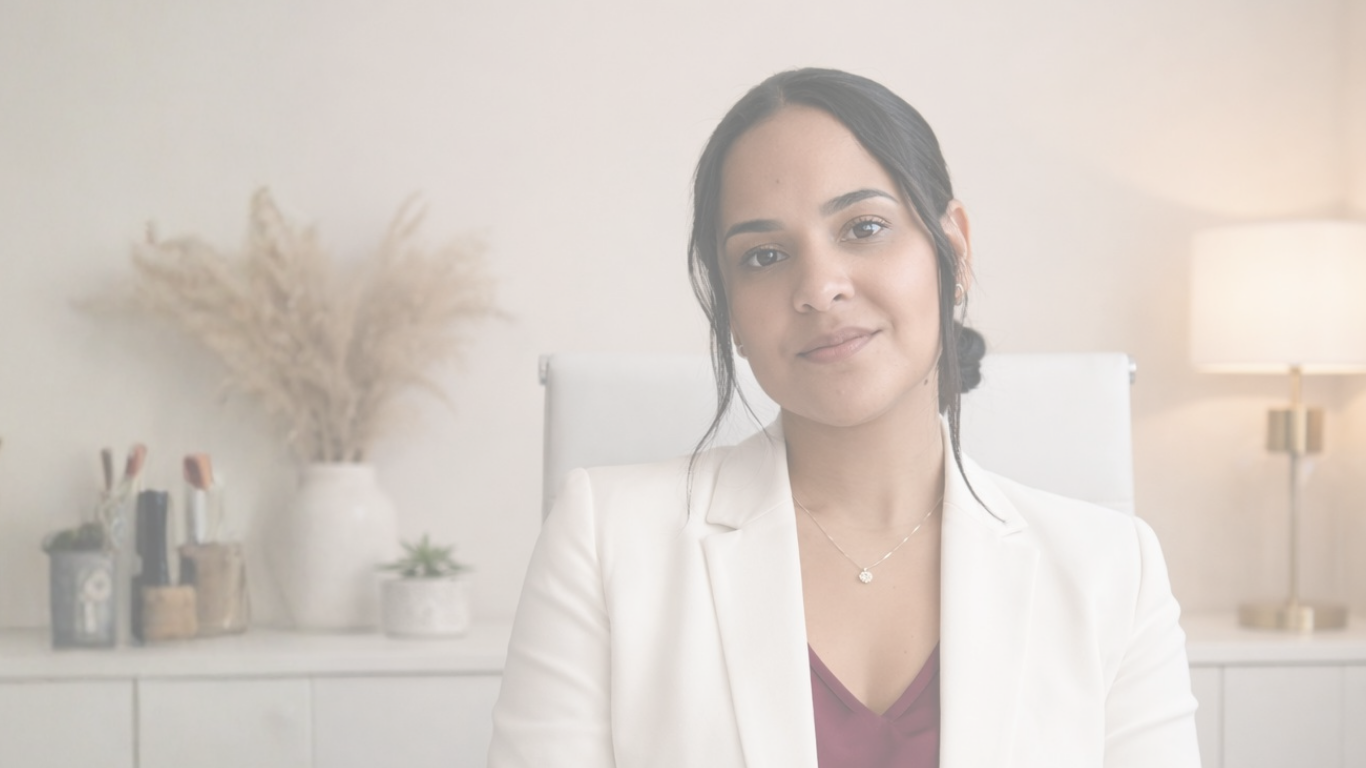 Advogada em ambiente profissional